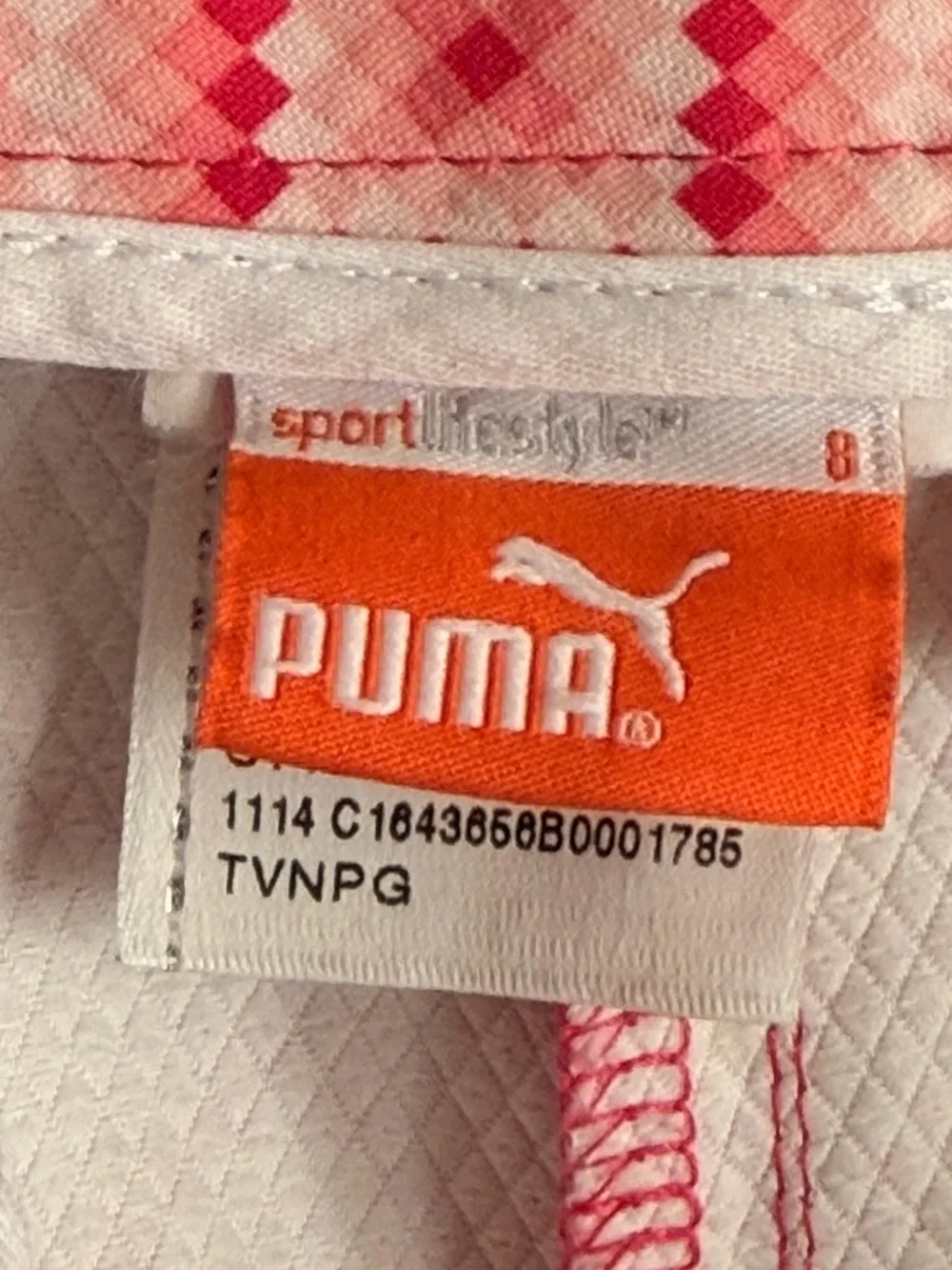 Puma Pink Diamond-Pattern Shorts